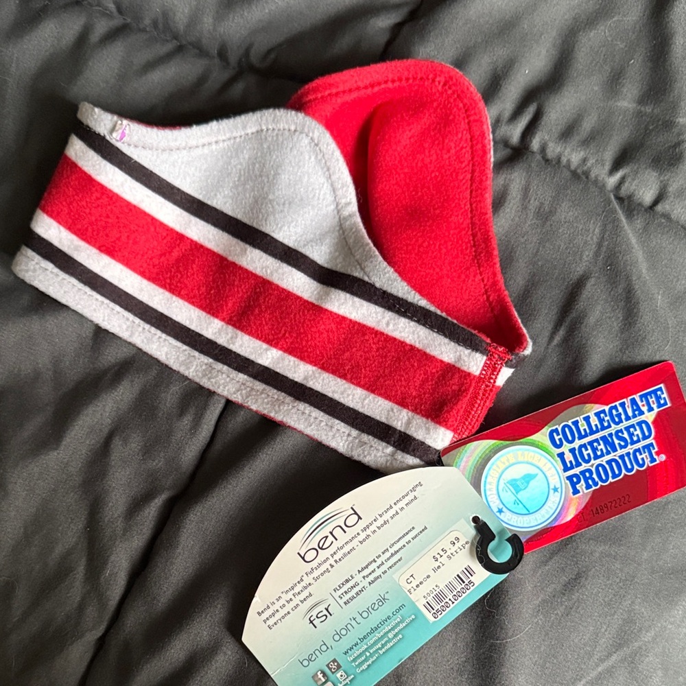 Red, Black and White Headband